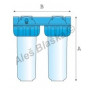 ATLAS filtr domovní Senior Duplex Plus 3P BX velikost 10" dvojitý (filtrace vody-vodní filtr)
