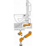 WC prodloužení ploché DN110 nastavitelná délka (odpadní trubka)