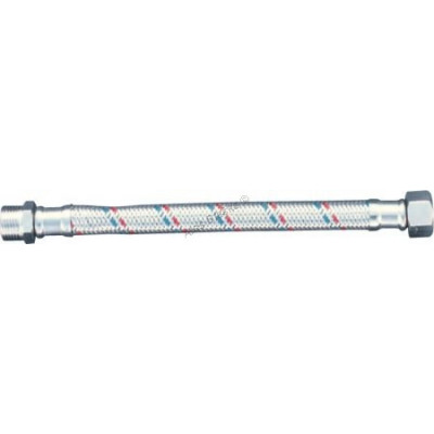 Nerezová připojovací opletená flexi hadička 1/2"Šx3/4"M (propojovací hadice na vodu)